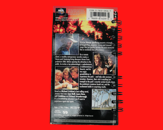 Jurassic Park VHS Movie Notebook