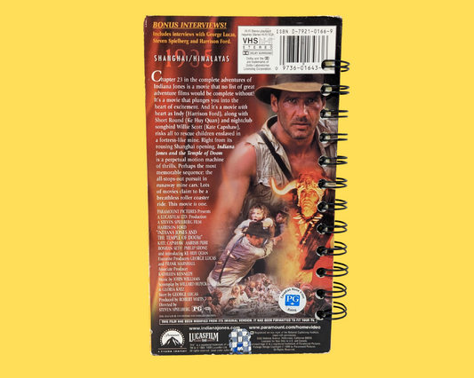 Indiana Jones and the Temple of Doom VHS Movie Notebook