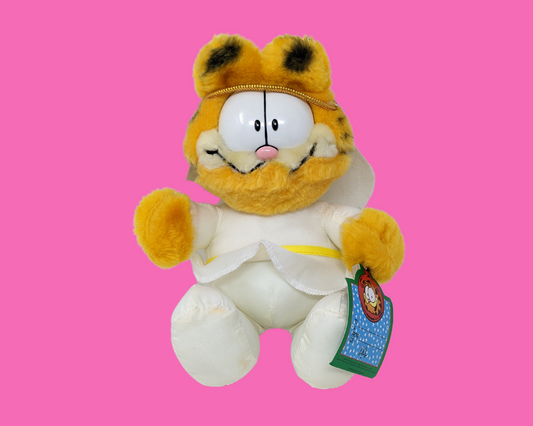 Vintage 1990's McDonald's Angel Garfield Plush Toy