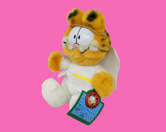 Vintage 1990's McDonald's Angel Garfield Plush Toy