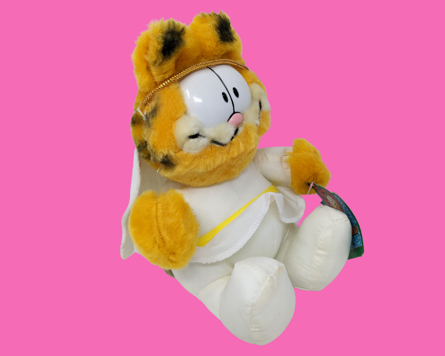 Vintage 1990's McDonald's Angel Garfield Plush Toy