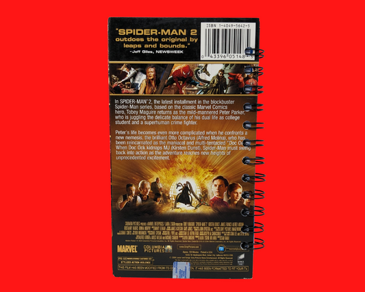 Spider-Man 2 VHS Movie Notebook