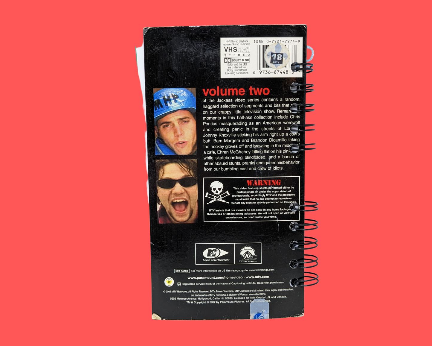 Cahier de film Jackass Volume Two VHS