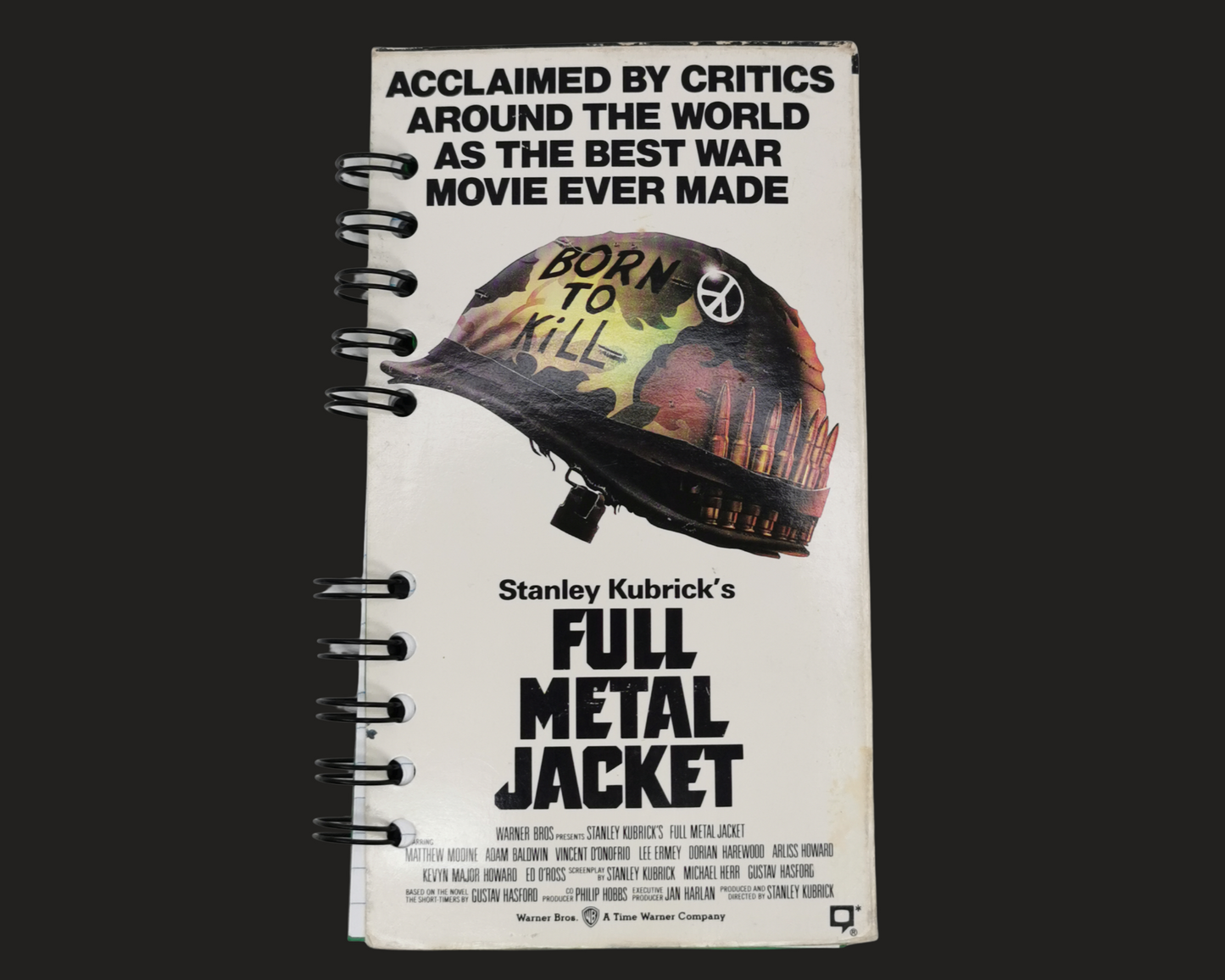 Full Metal Jacket Upcycled VHS Movie Notebook