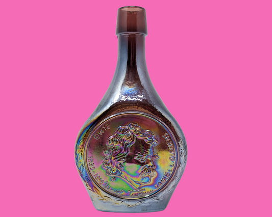 Vintage 1972 Wheaton Glass Decanter Bottle, Great American Series Mark Twain Samuel E Clemens.