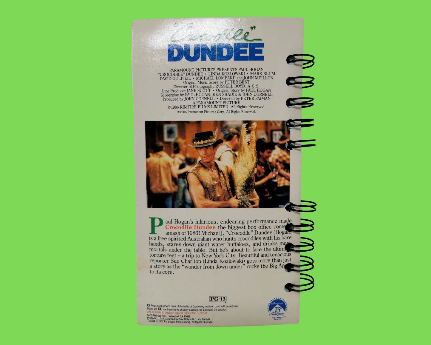 Crocodile Dundee VHS Movie Notebook