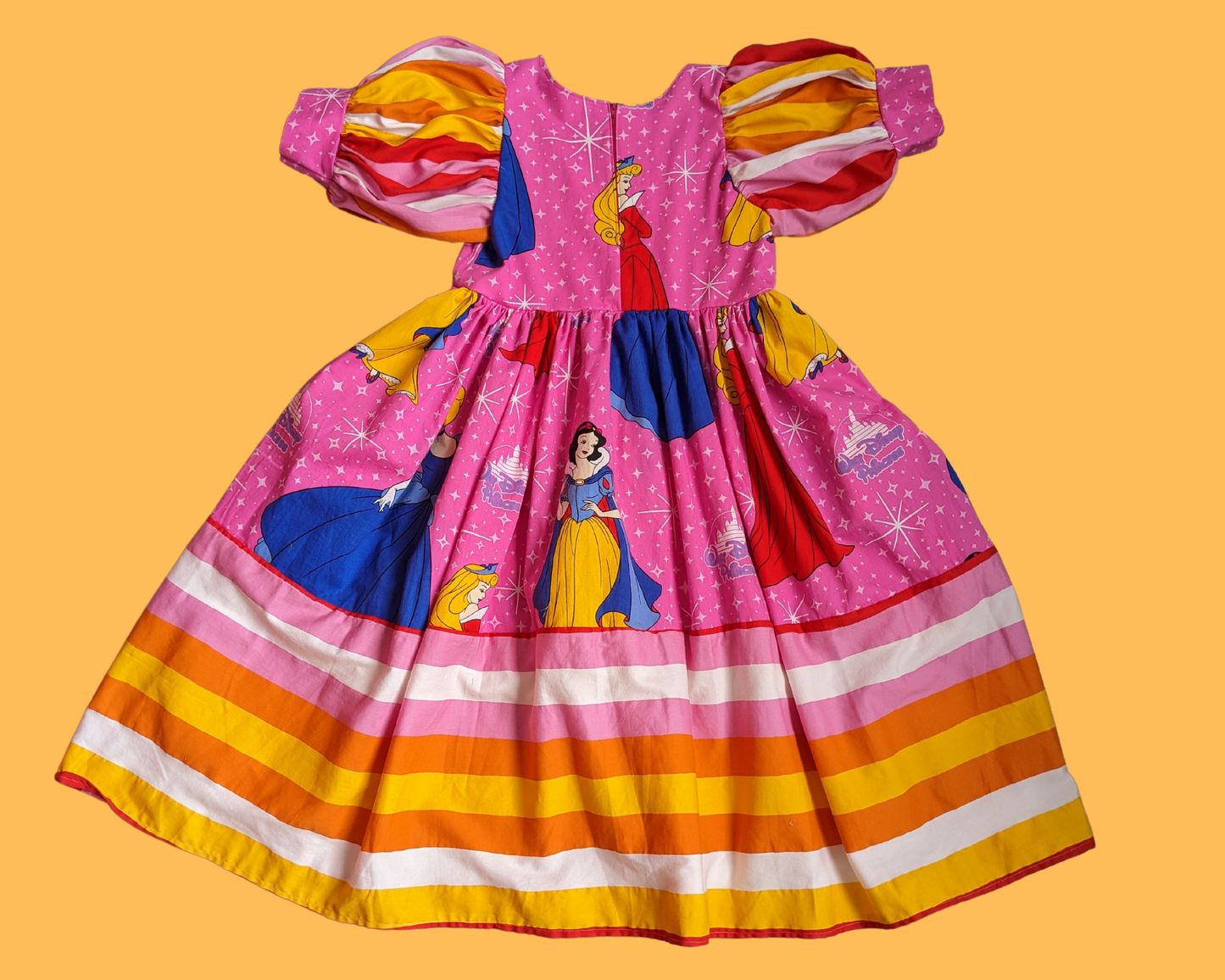Handmade, Upcycled Disney Princesses Bedsheet Dress Fits S/M