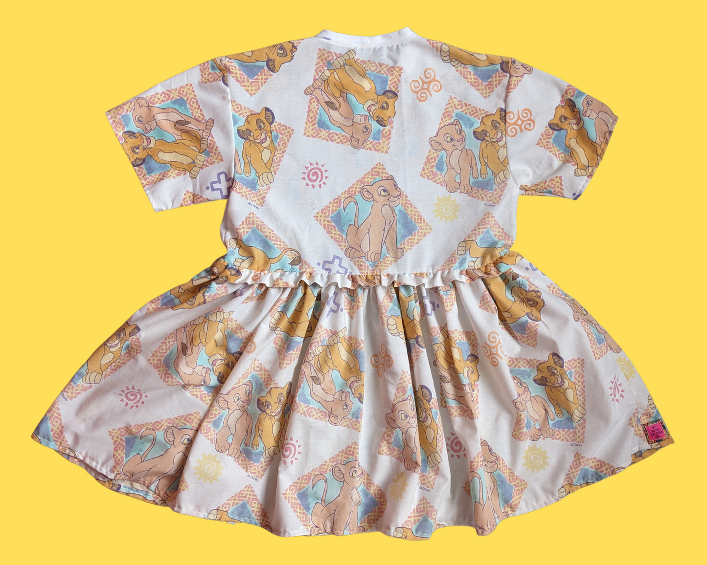 Handmade, Upcycled Disney The Lion King Bedsheet T-Shirt Dress Fits S-M-L-XL