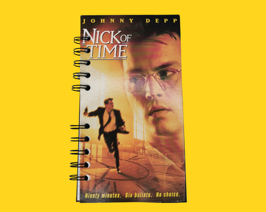 Cahier de film VHS recyclé Nick Of Time