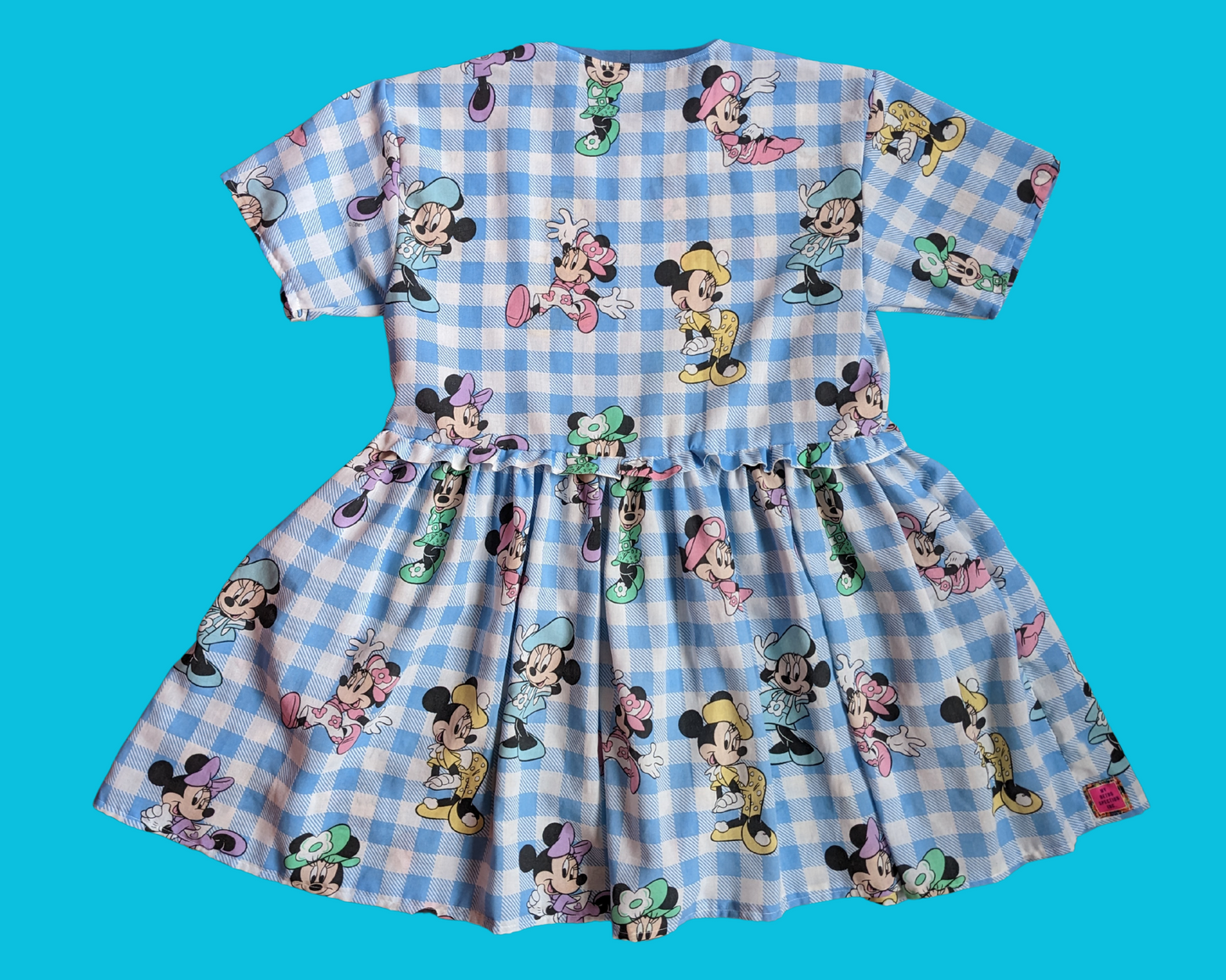 Handmade, Upcycled Disney Minnie Mouse Bedsheet T-Shirt Dress Fits S-M-L-XL