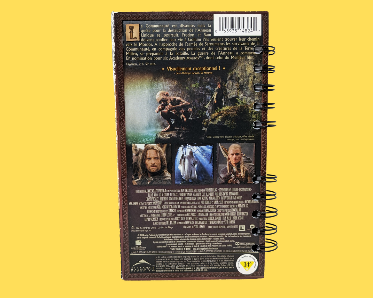 The Lord of the Rings The Two Towers VHS Movie Notebook