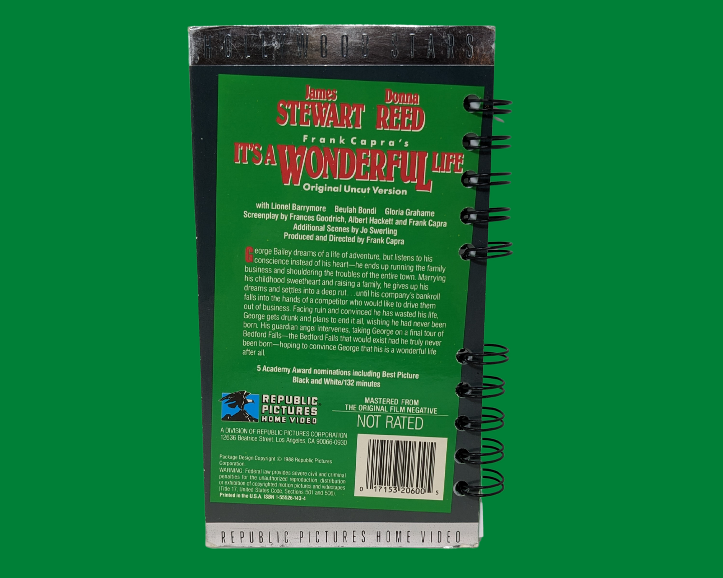 It's A Wonderful Life VHS Movie Notebook