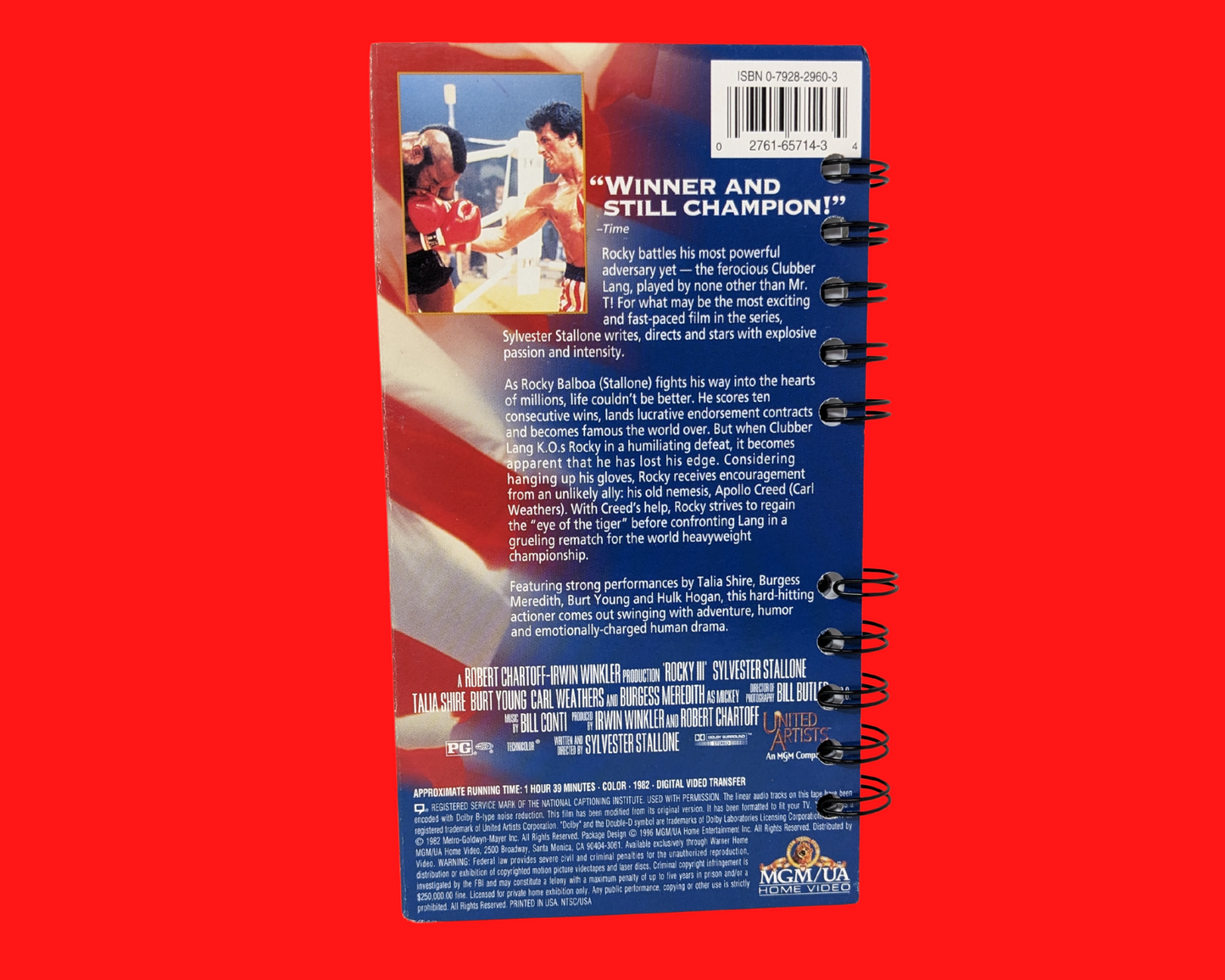 Rocky III VHS Movie Notebook