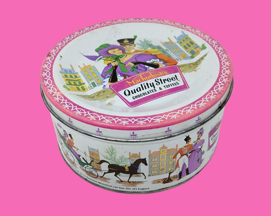 Vintage 1960's Quality Street Chocolate & Toffee Tin Box de Mackintosh Fabriqué au Royaume-Uni