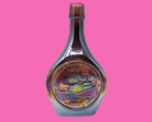 Vintage 1972 Wheaton Glass Decanter Bottle, Great American Series Mark Twain Samuel E Clemens.