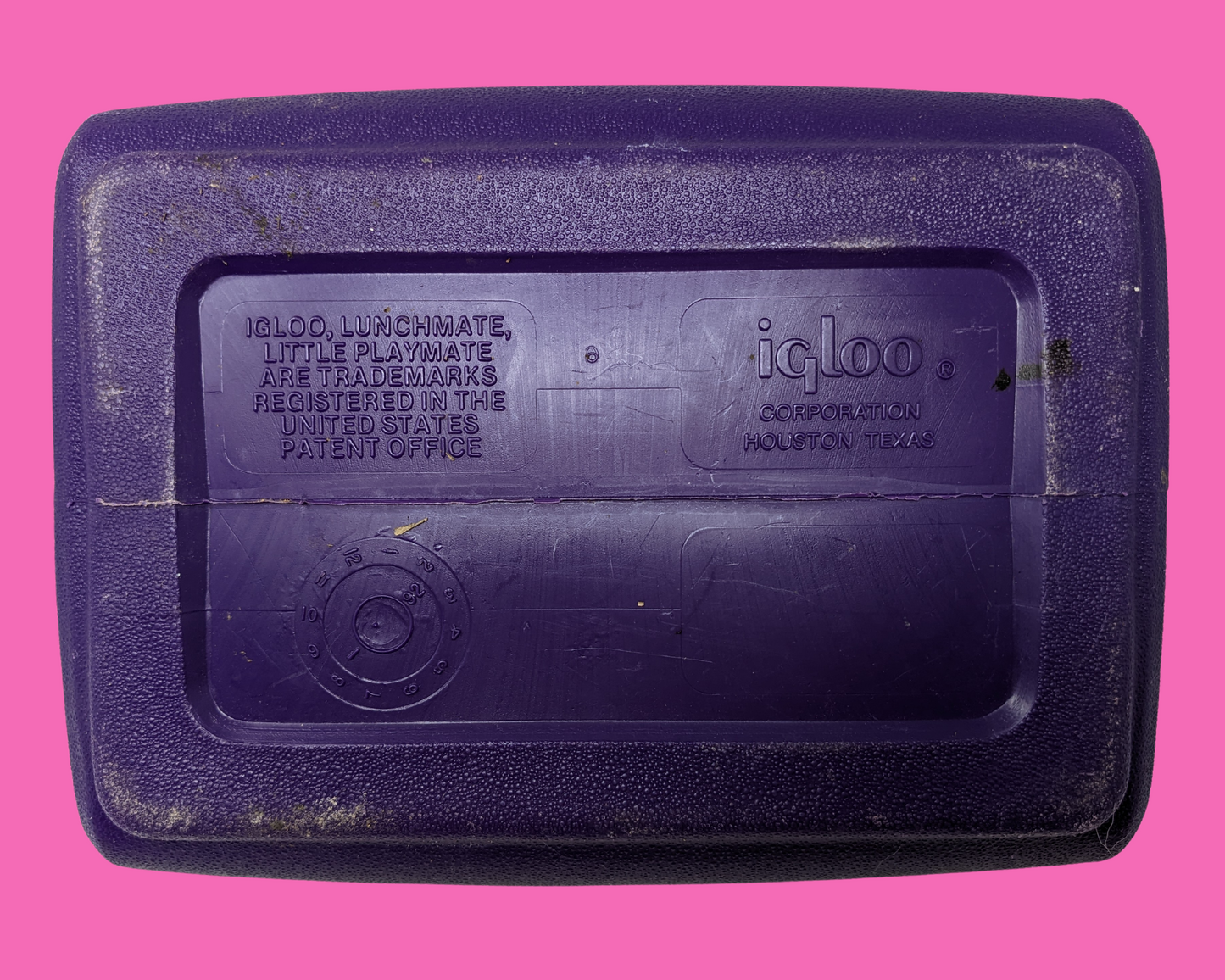 Vintage 1990's White and Purple Little Playmate by Igloo Cooler