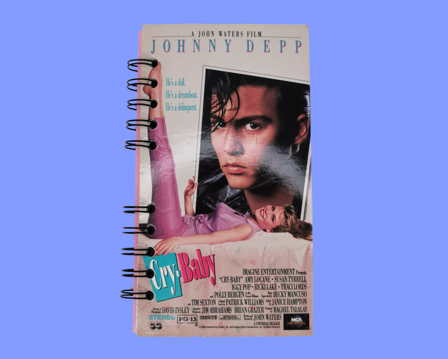 Cry Baby Upcycled VHS Movie Notebook
