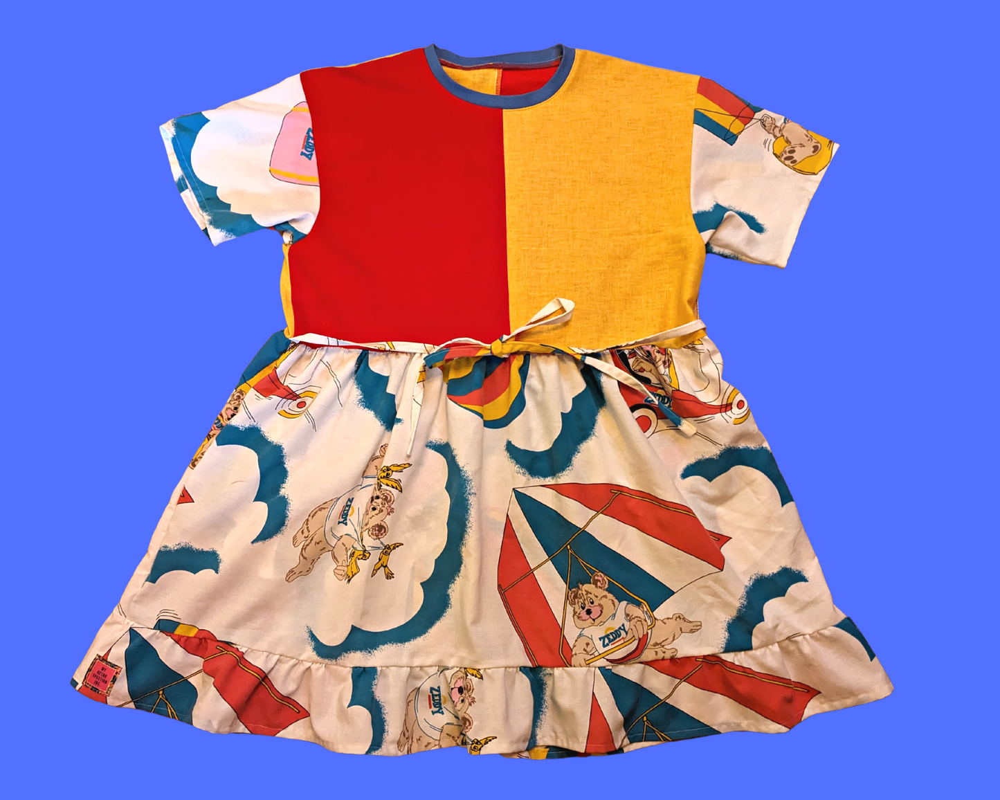 Handmade, Upcycled Zellers Bedsheet T-Shirt Dress Fits S-M-L-XL