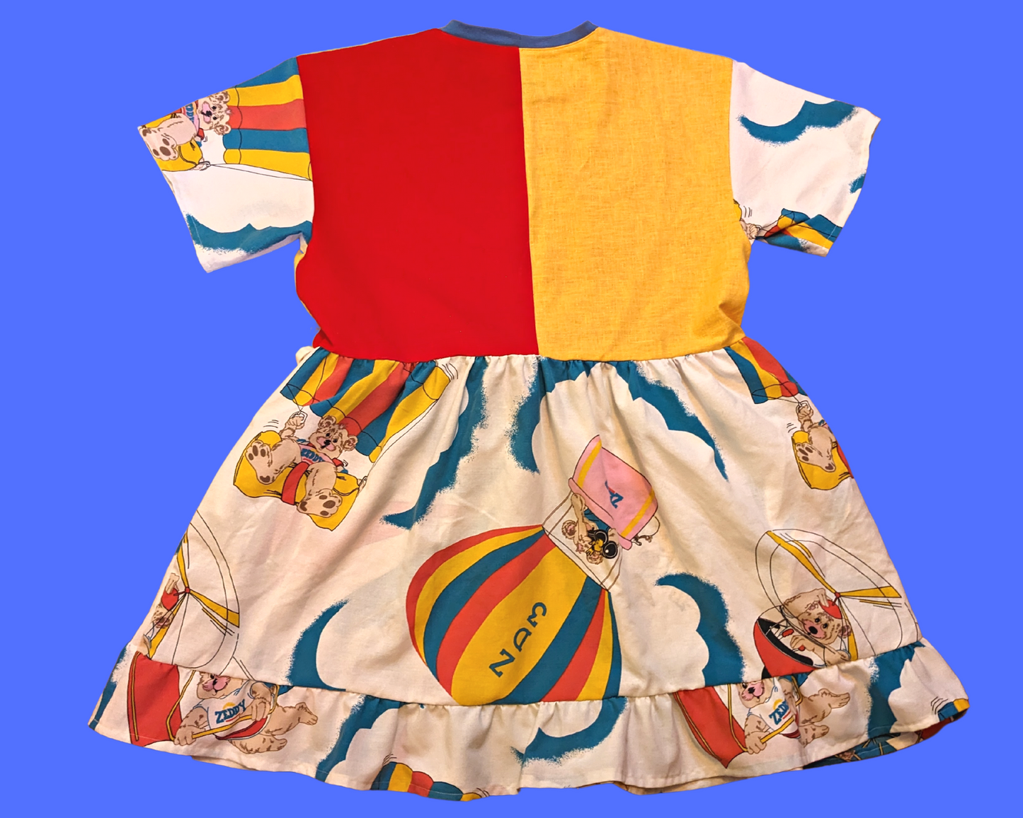 Handmade, Upcycled Zellers Bedsheet T-Shirt Dress Fits S-M-L-XL