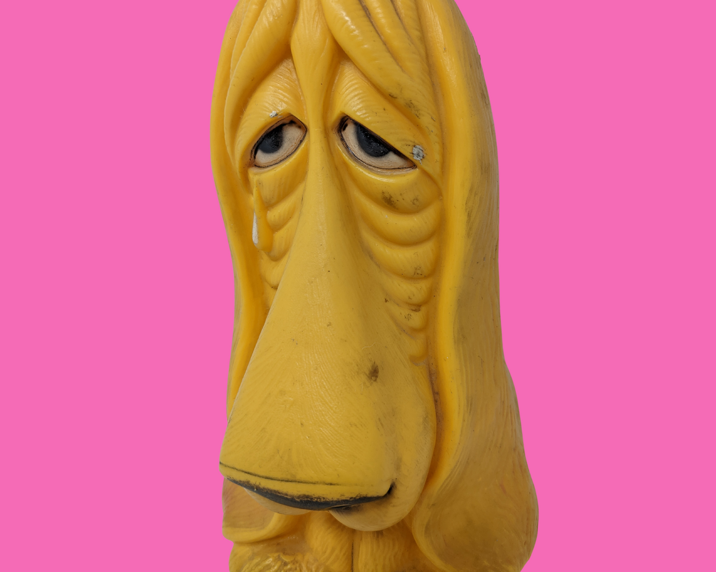 Vintage 1980's Plastic Hound Dog Plastic Piggy Bank