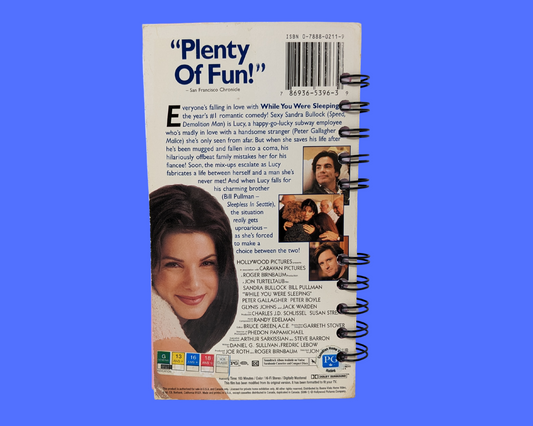 While You Were Sleeping VHS Movie Notebook