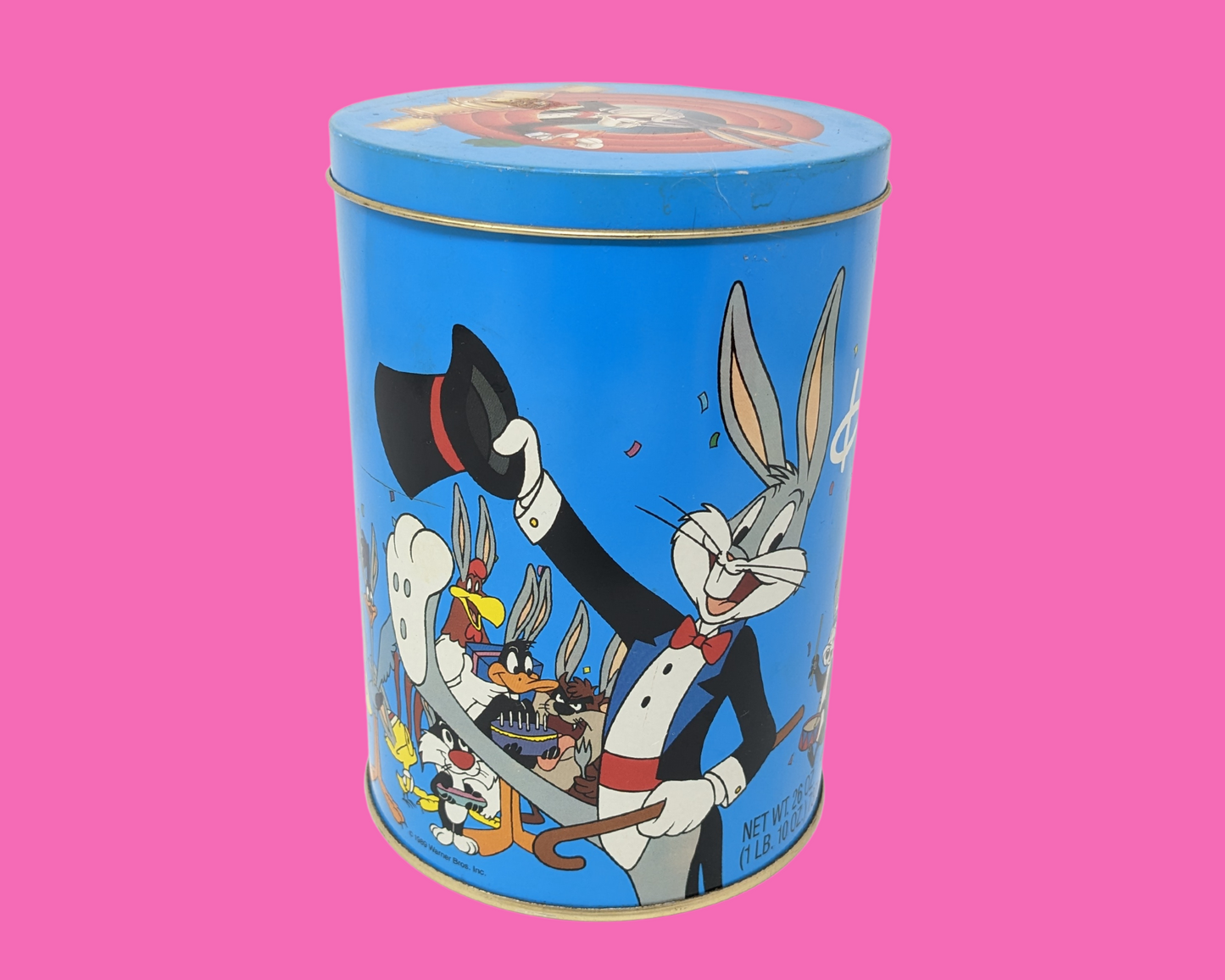 Vintage 1989 Bugs Bunny, The Looney Tunes 50th Anniversary Tin Box
