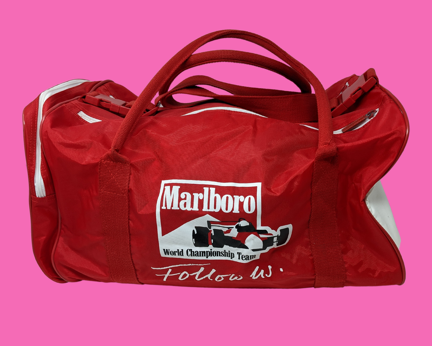 Vintage 1980's Official Marlboro Formula One, World Championship Team Duffel Bag