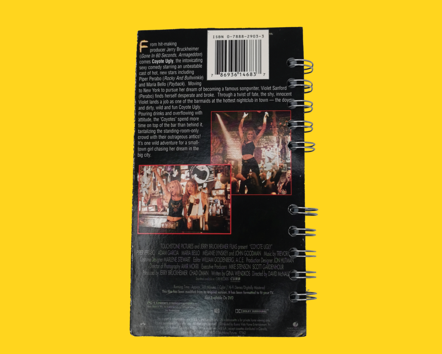Coyote Ugly Upcycled VHS Movie Notebook