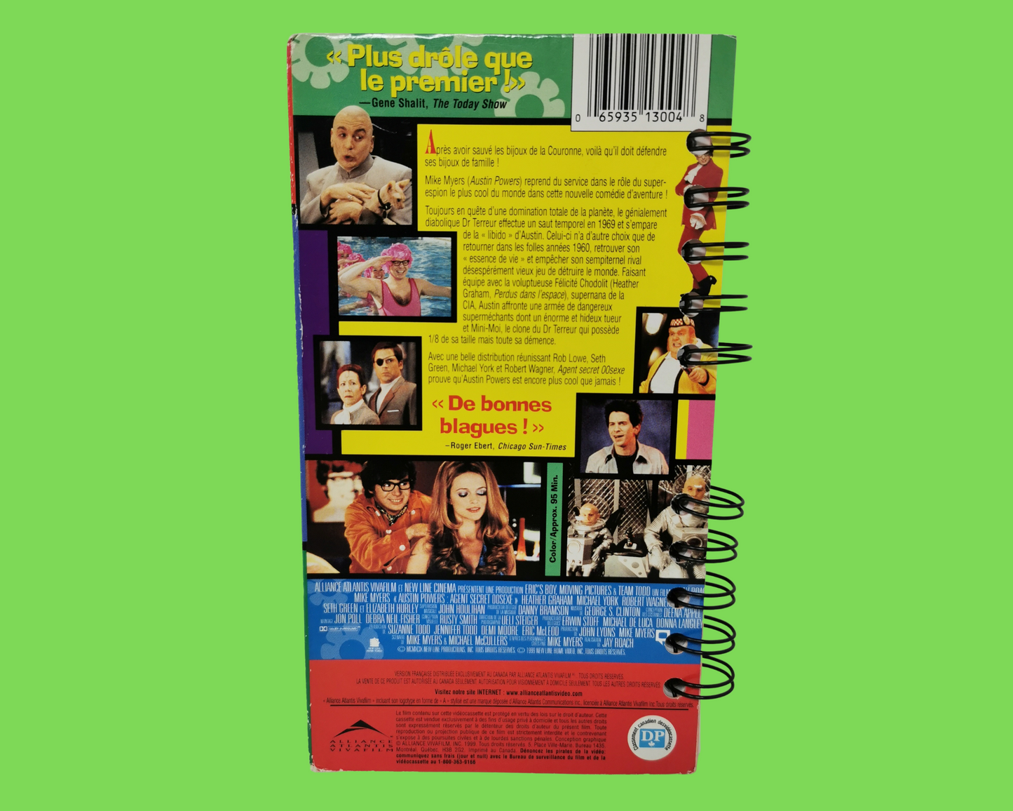 Austin Powers, The Spy Who Shagged Me FRENCH Version VHS Movie Notebook