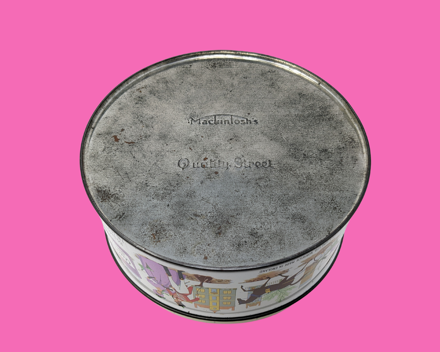 Vintage 1960's Mackintosh's Quality Street Chocolate & Toffee Tin Box Made in the UK