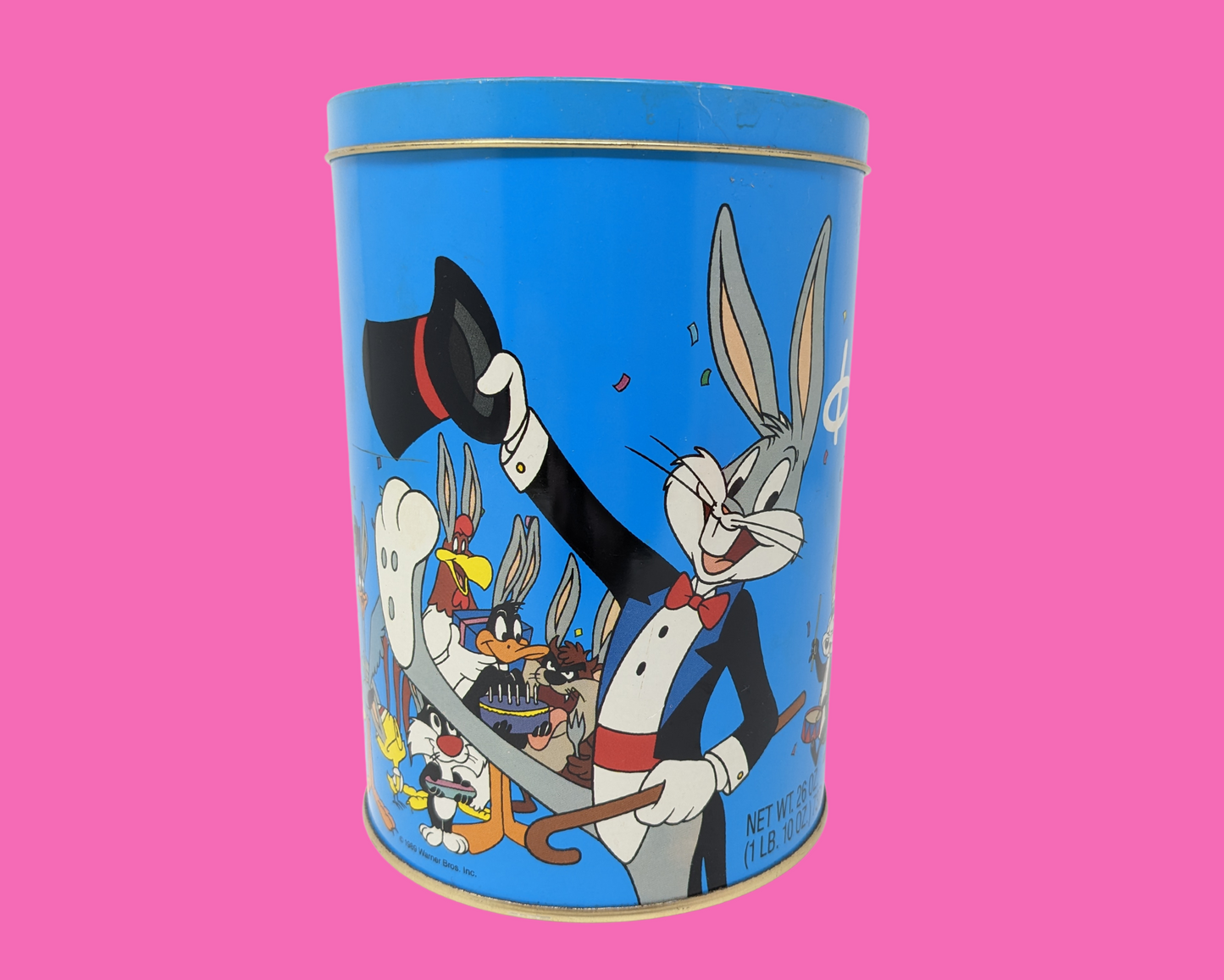 Vintage 1989 Bugs Bunny, The Looney Tunes 50th Anniversary Tin Box