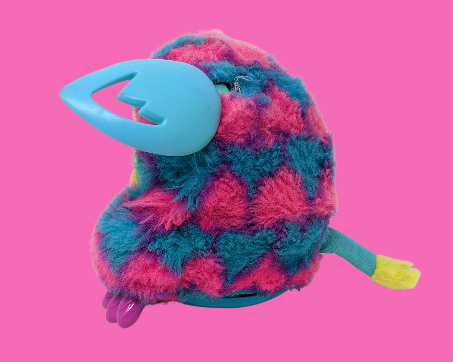 Jouet Furby moelleux rétro, rose et bleu