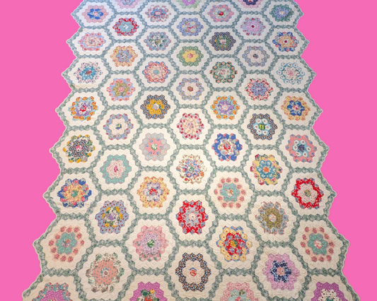 Vintage 1960's Exquisite Quilt Blanket
