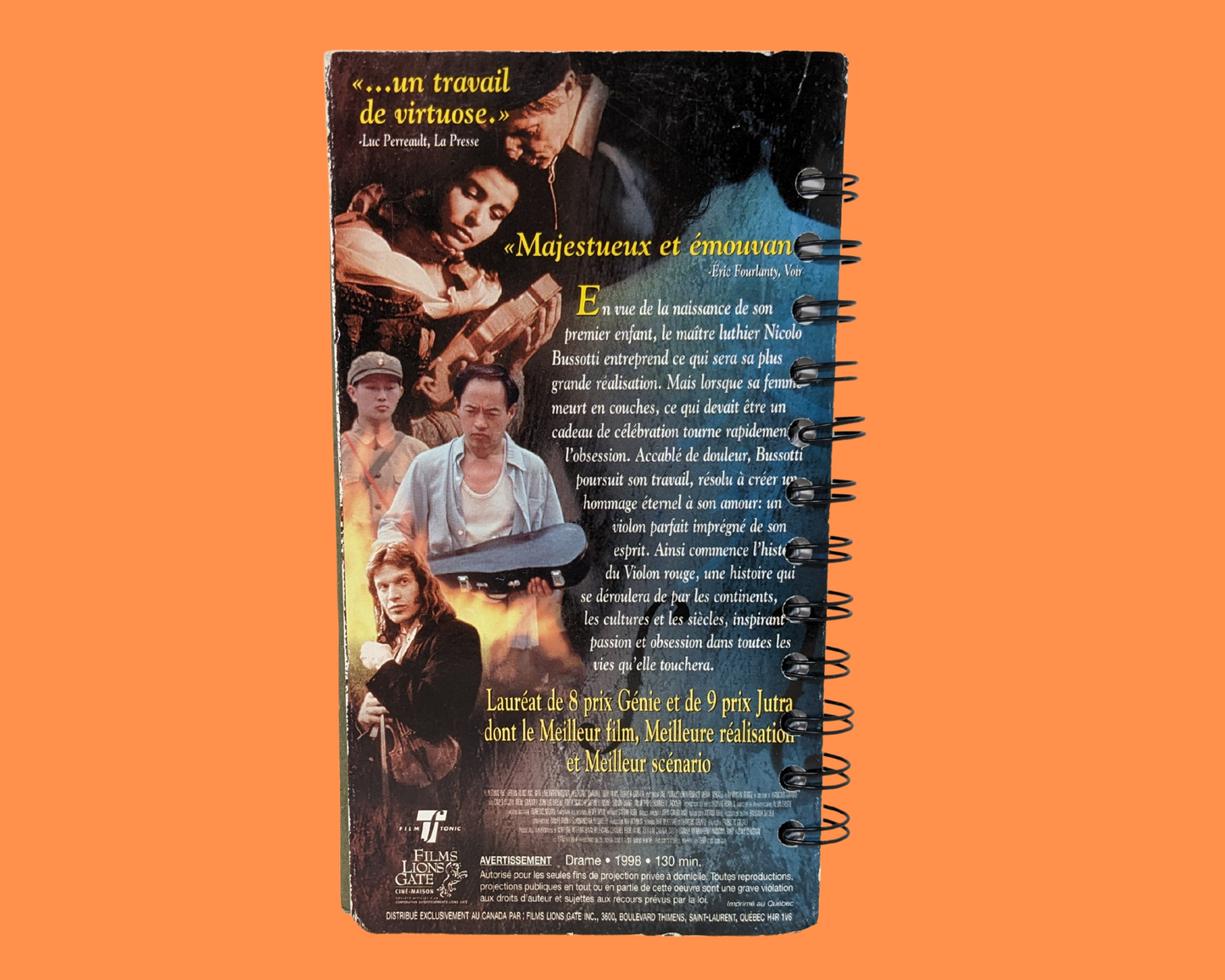 The Red Violin VHS Movie Notebook