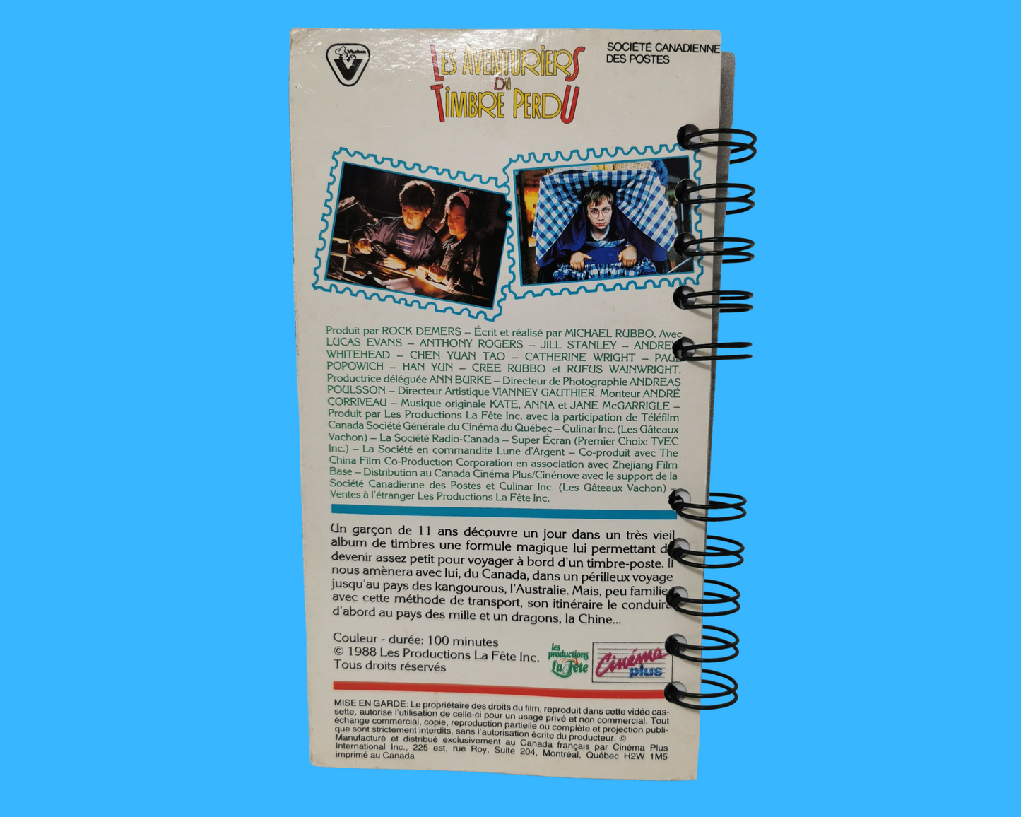 Les Aventuriers du Timbre Perdu VHS Movie Notebook