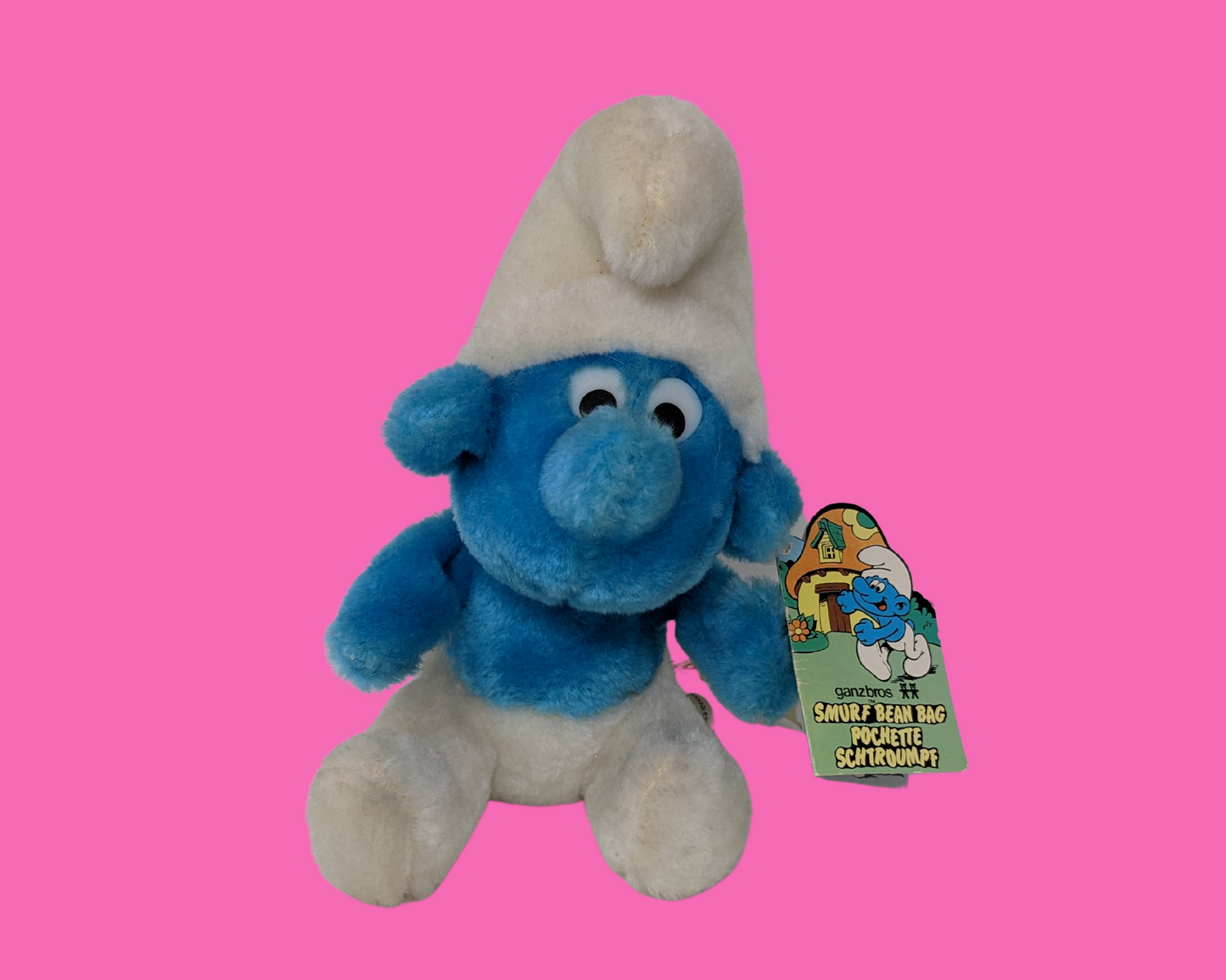 Vintage 1980's The Smurfs Small Plush Toy