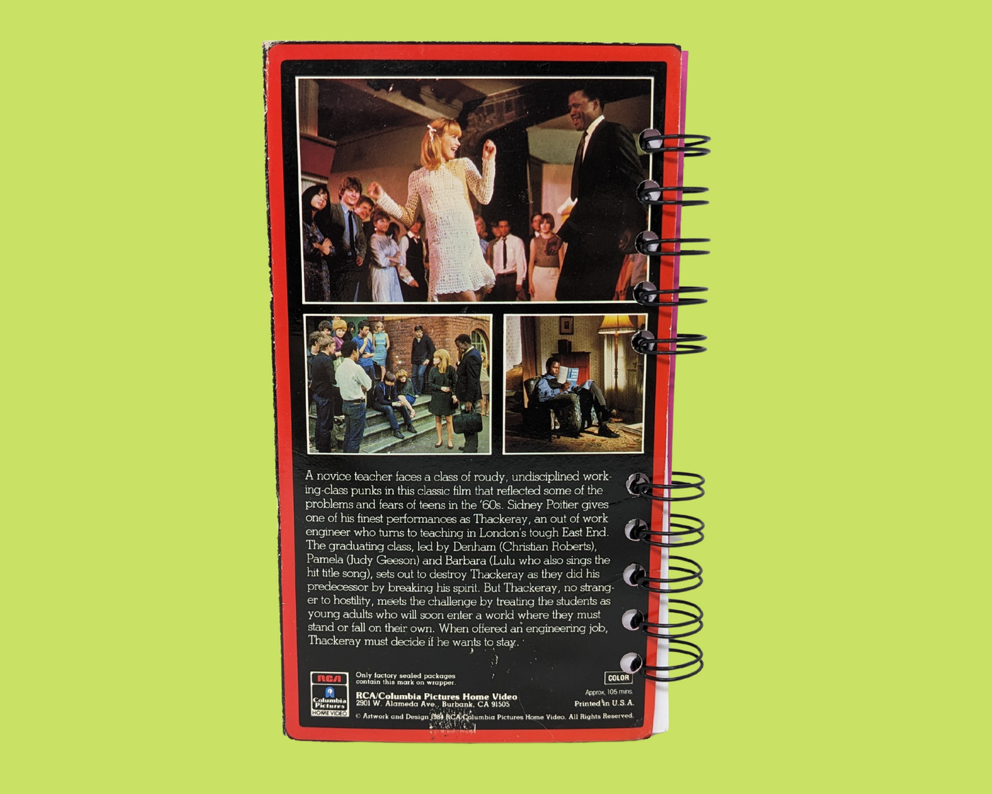 To Sir, With Love VHS Movie Notebook