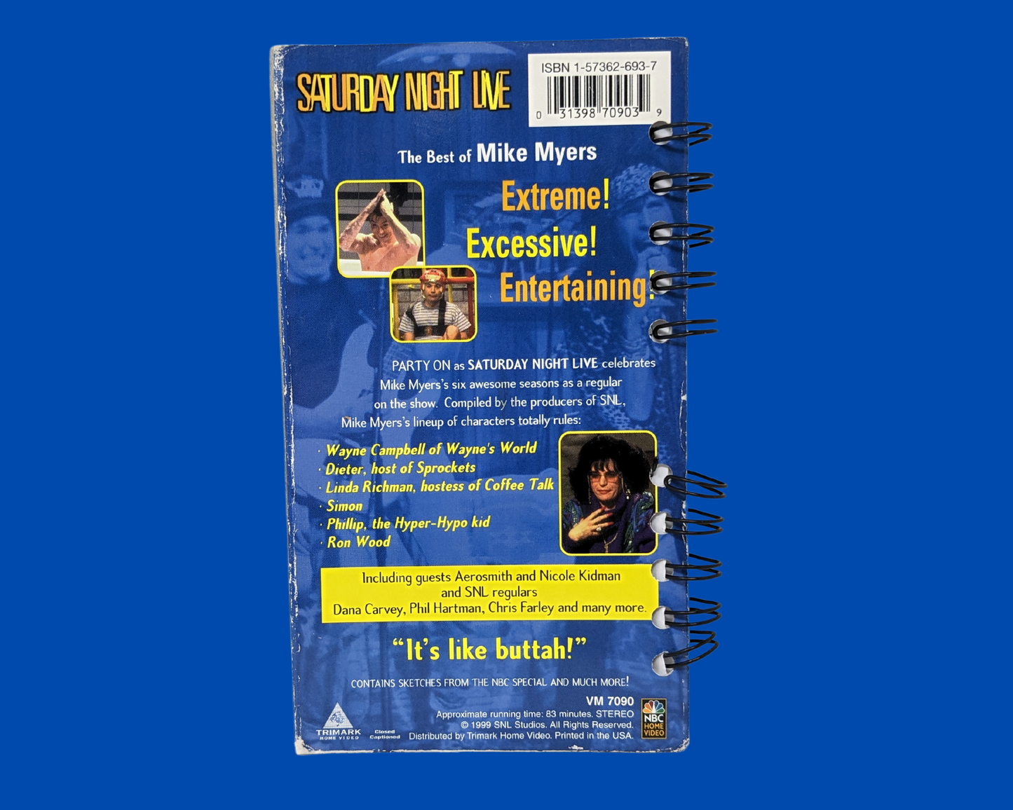 Saturday Night Live Le meilleur de Mike Myers VHS Movie Notebook