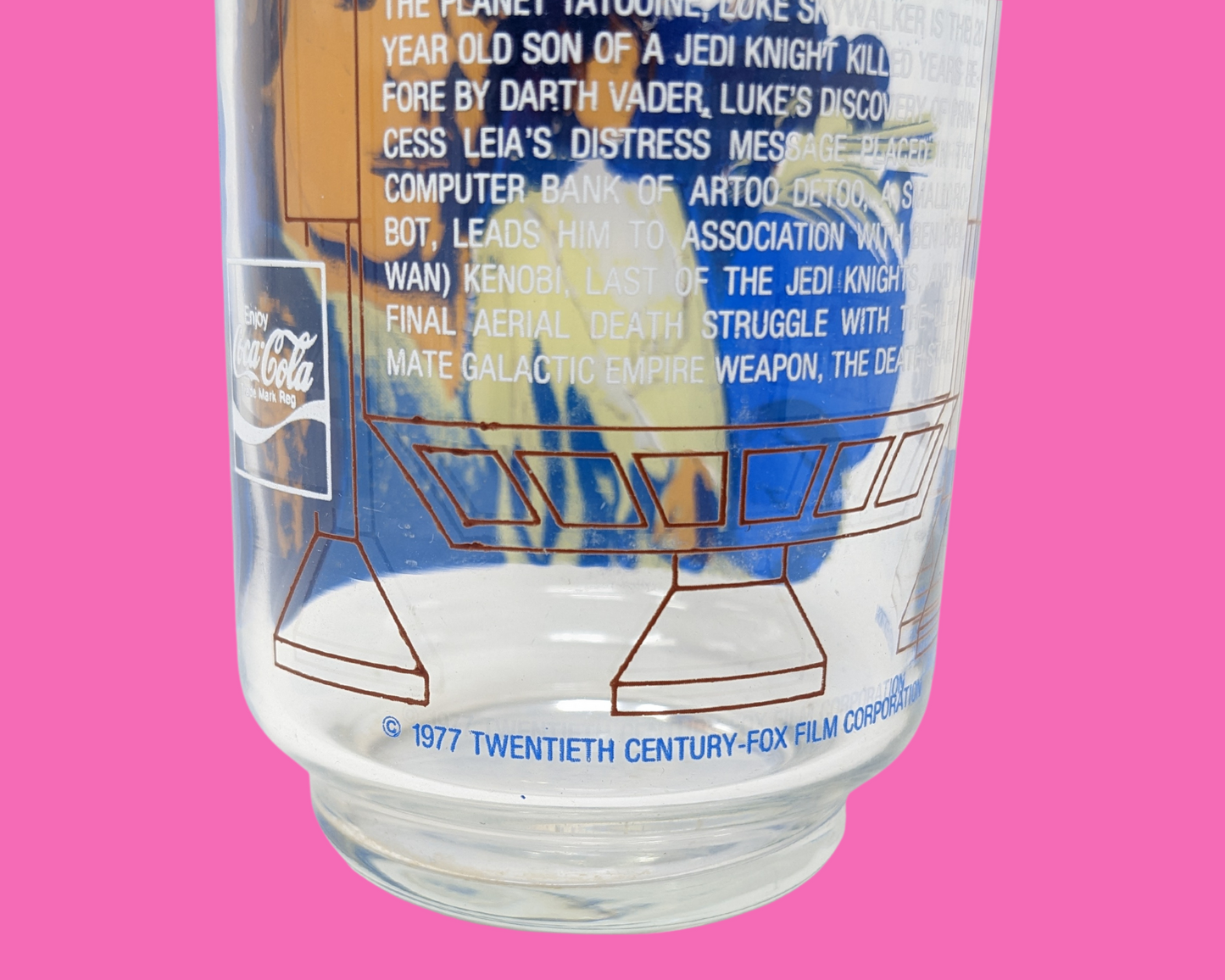 Vintage 1977 Burger King, Collector's Star Wars, Luke Skywalker Glass