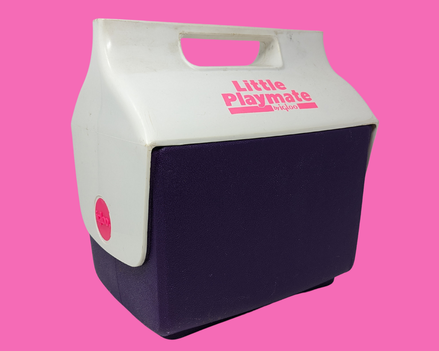 Vintage 1990's White and Purple Little Playmate by Igloo Cooler