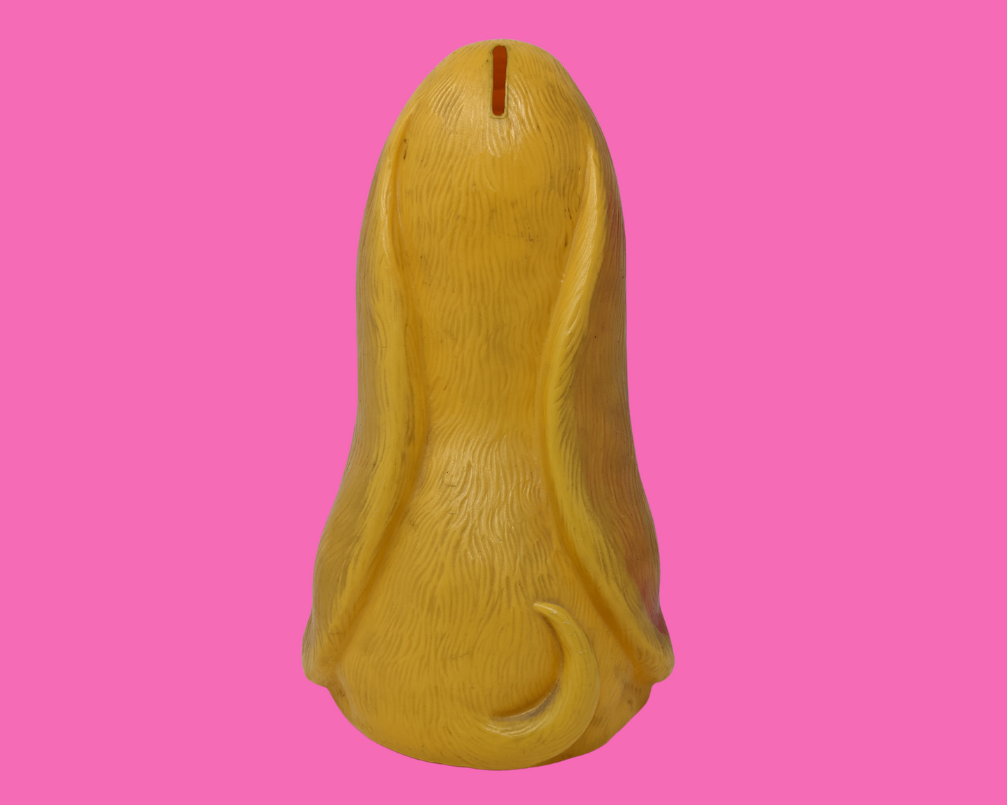 Vintage 1980's Plastic Hound Dog Plastic Piggy Bank