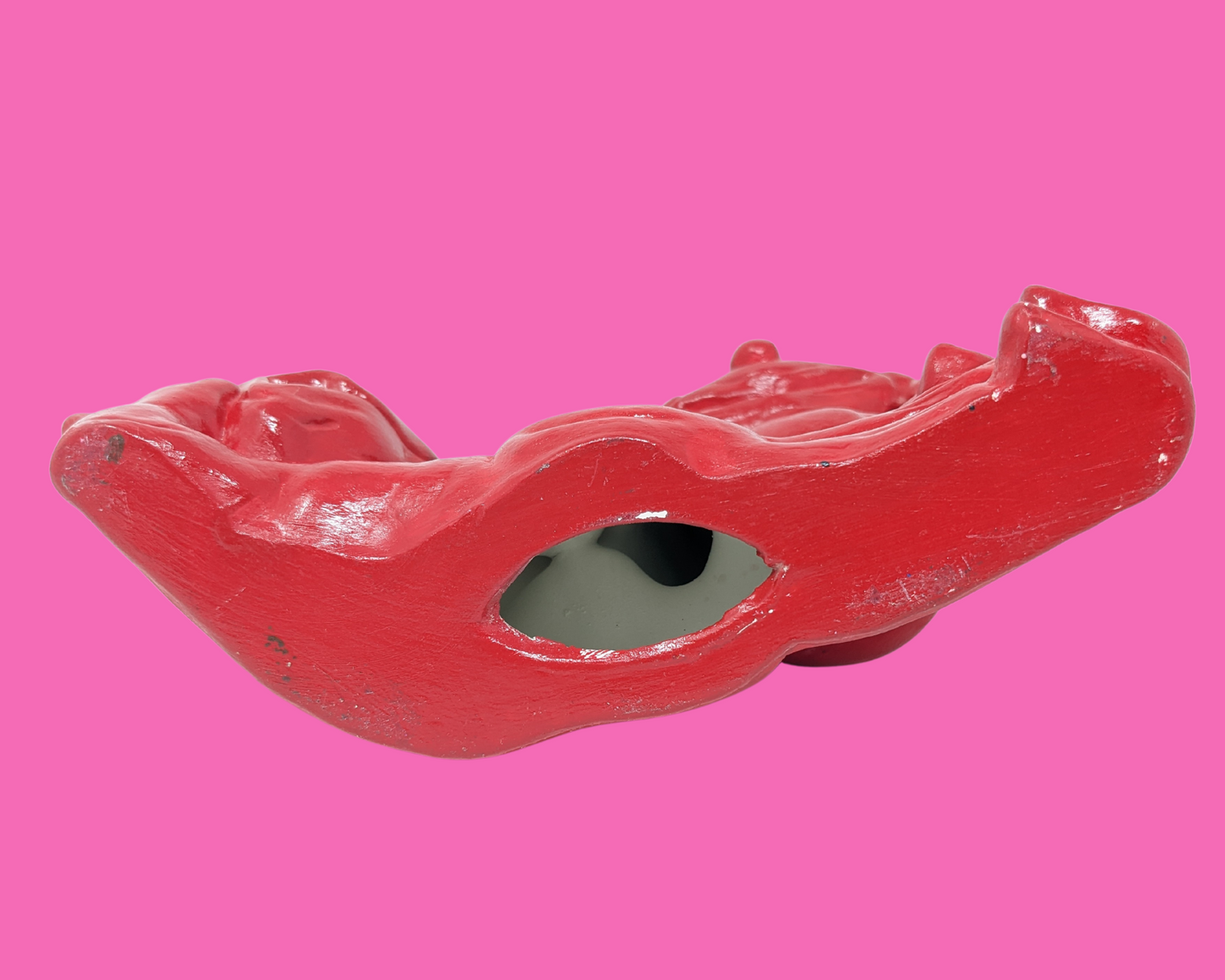 Vintage des années 1970 en porcelaine décorative Halloween Red Ghosts Out of Boos !
