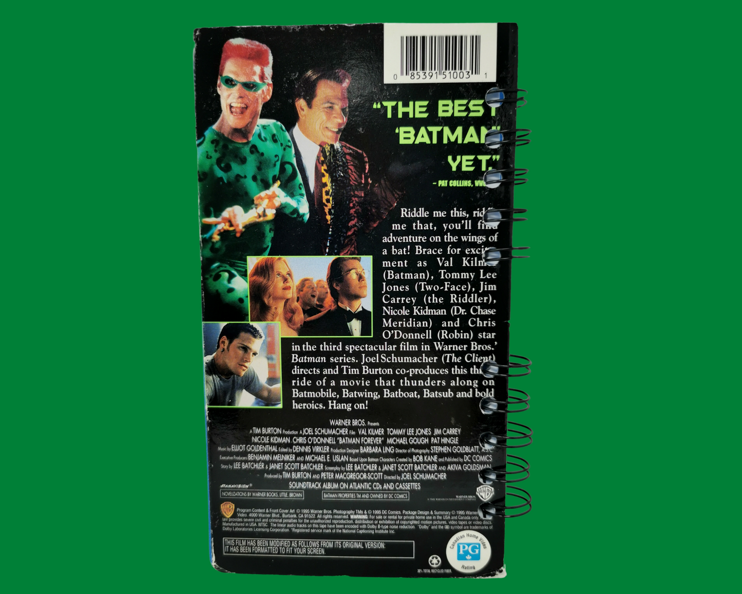 Batman Forever VHS Movie Notebook