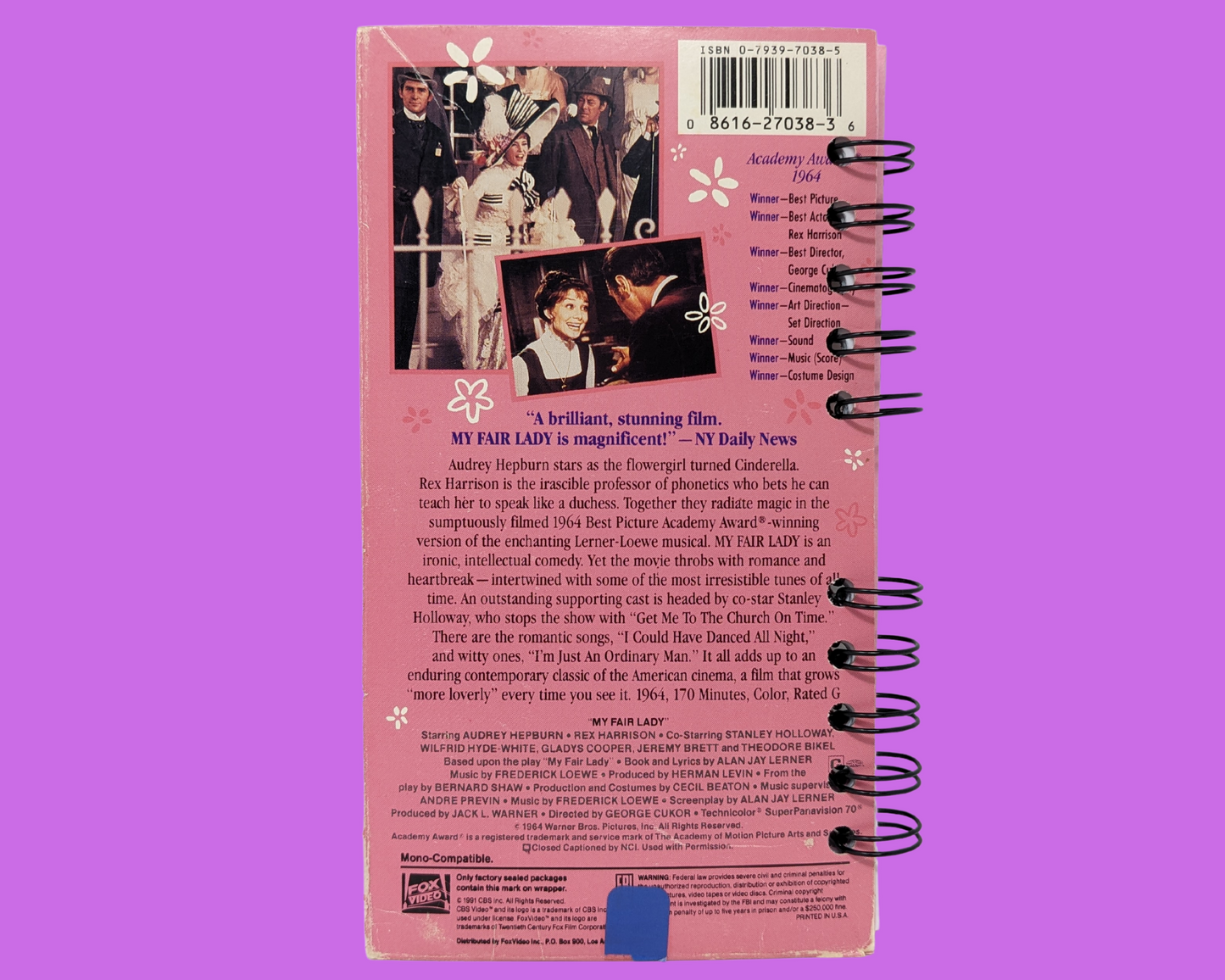My Fair Lady VHS Movie Notebook