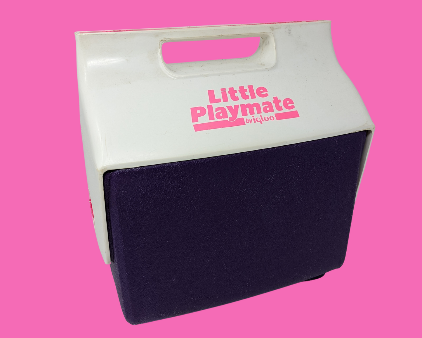 Vintage 1990's White and Purple Little Playmate by Igloo Cooler