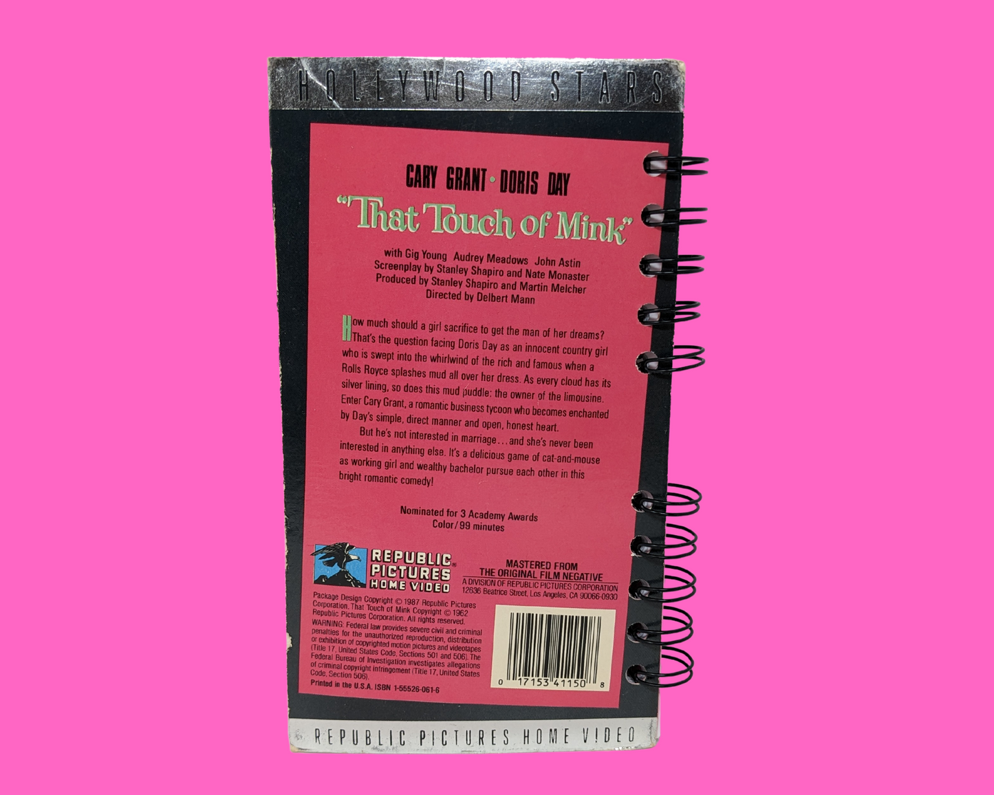 That Touch Of Mink VHS Movie Notebook