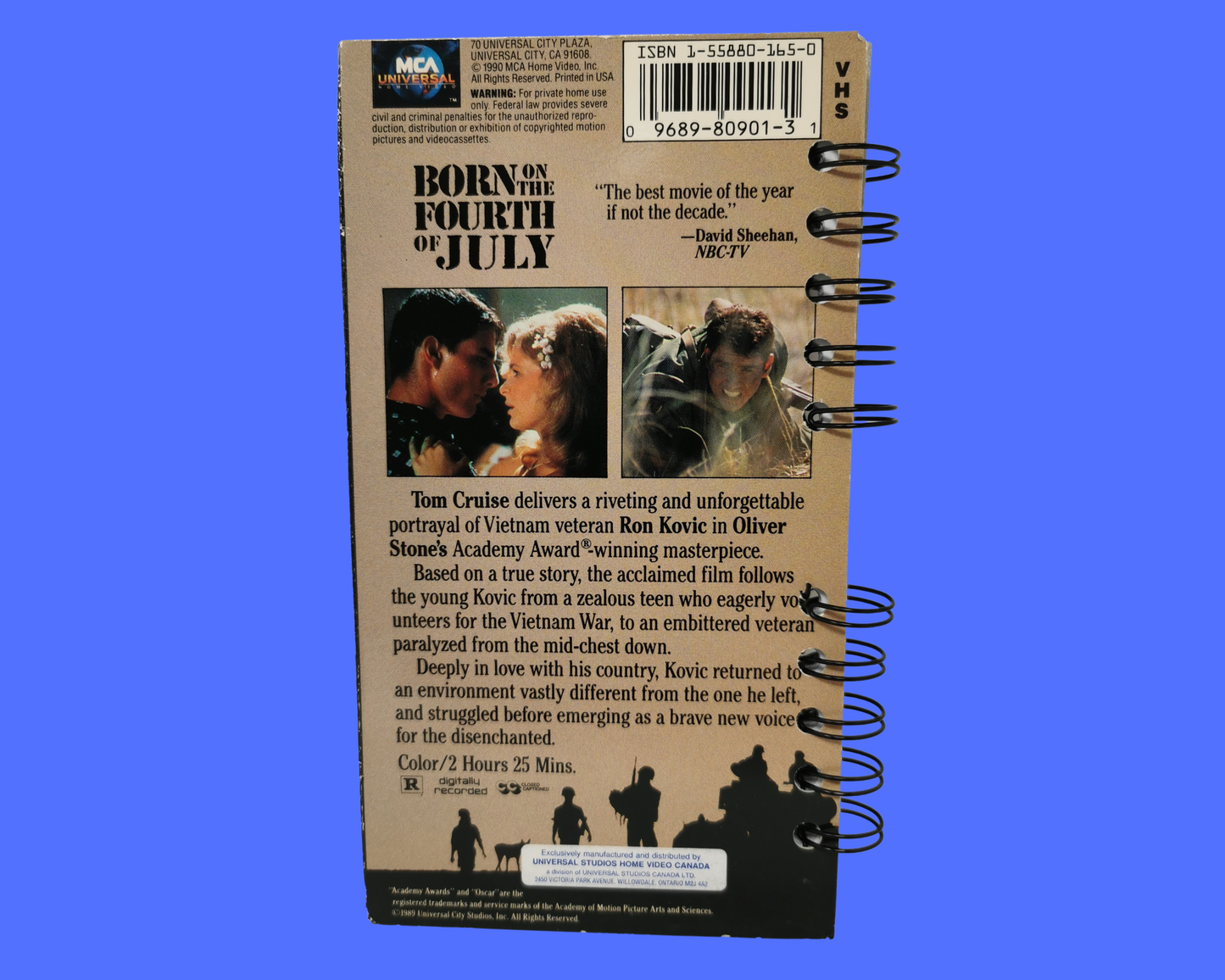 Born on the Fourth of July VHS Movie Notebook