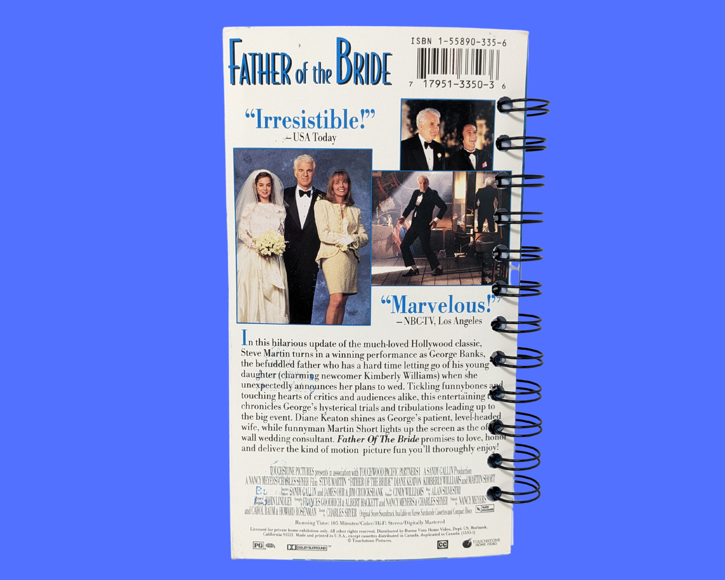 Cahier de film VHS Père de la mariée
