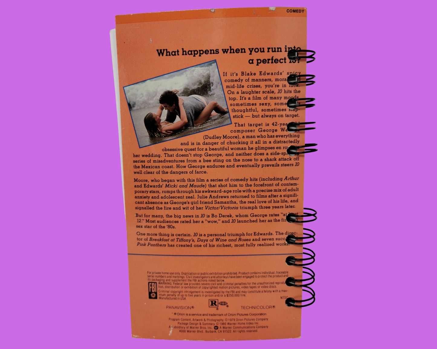 10 VHS Movie Notebook