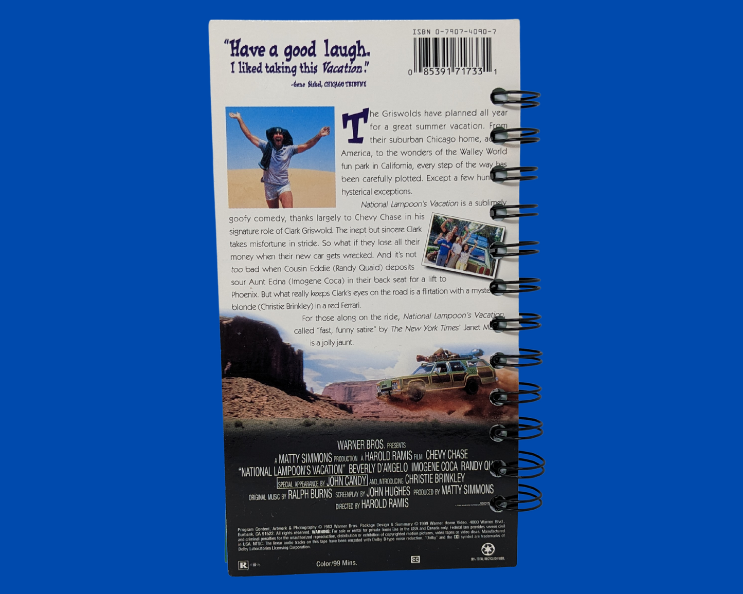 Cahier de film VHS de vacances de National Lampoon